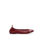 Leren ballet flats Lanvin , Red , Dames