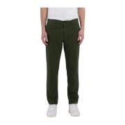 Slim Fit Elastische Gabardine Chino Broek Replay , Green , Heren