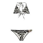 Zebra Print Lycra Bikini Tom Ford , White , Dames