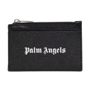 Kaarthouder met logo Palm Angels , Black , Heren