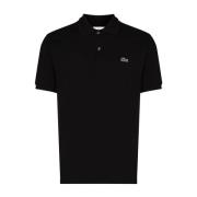 Polo Shirt met Logo Detail Lacoste , Black , Heren