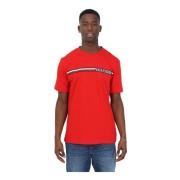 Moderne Monogram Rode Heren T-shirt Tommy Hilfiger , Red , Heren