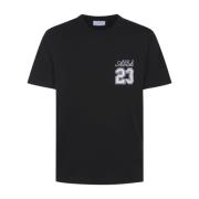 Zwart Logo Slim Tee Off White , Black , Heren