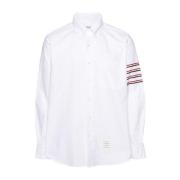 Witte Katoenen Textuur Overhemd Thom Browne , White , Heren