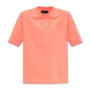 Katoenen T-shirt Moncler , Pink , Dames