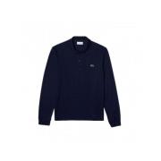 Blauwe Polo met Lange Mouwen Lacoste , Blue , Heren