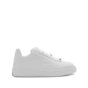 Witte Leren Sneakers Burberry , White , Heren