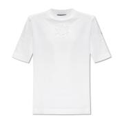 T-shirt met logo Moncler , White , Dames