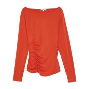 Hooggesneden Crop Sweater Patrizia Pepe , Orange , Dames