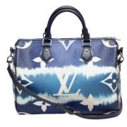 Pre-owned Canvas shoppers Louis Vuitton Vintage , Blue , Dames