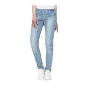 Slim Fit Jeans met Elastische Tailleband voor Dames Carrera Jeans , Bl...
