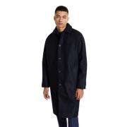 Navy Blauwe Loose-Fitting Mac Jas L'Exception Paris , Blue , Heren