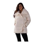 Oversized Kraag Gewatteerde Puffer Jas Emme DI Marella , Beige , Dames