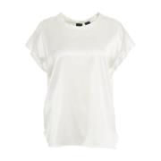 Witte T-shirts Polos voor Dames Pinko , White , Dames