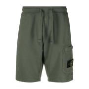 Groene Shorts met Zakken en Elastische Taille Stone Island , Green , H...