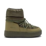 Groene Waterdichte Laarzen met Logo Print Moon Boot , Green , Heren