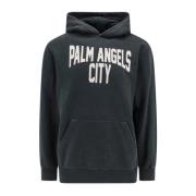 Grijze Hoodie Palm Angels , Gray , Heren