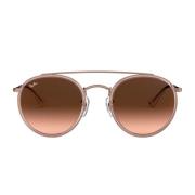 Round Double Bridge Ray-Ban , Brown , Dames