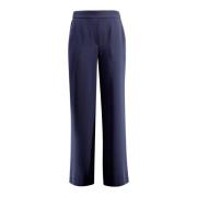 Blauwe Crepe Flared Broek P.a.r.o.s.h. , Blue , Dames