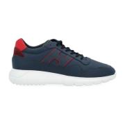 Blauw en Rood Interactieve Leren Sneaker Hogan , Blue , Heren