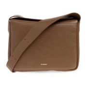 Schoudertas met logo Jil Sander , Brown , Dames