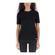Katoenen T-Shirt met Korte Mouwen Jil Sander , Black , Dames