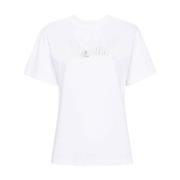 Witte Katoenen Logo Crew Neck Top Mugler , White , Dames