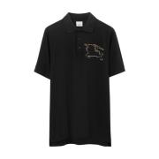 Winslow Polo Shirt Burberry , Black , Heren