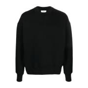 Zwarte Logo-Patch Sweater Ami Paris , Black , Heren