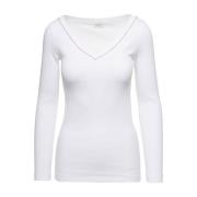 Witte T-shirts en Polos met Kralen Brunello Cucinelli , White , Dames