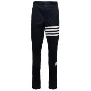 Donkerblauwe Broek met Hoge Taille Thom Browne , Blue , Heren