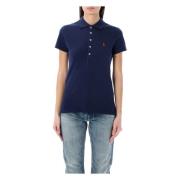 Klassieke Navy Polo Shirt Ralph Lauren , Blue , Dames