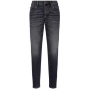 Zwarte Regular Fit Jeans met Vijf Zakken Dolce & Gabbana , Black , Her...