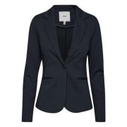 Dames Blazer Herfst/Winter Collectie Ichi , Blue , Dames