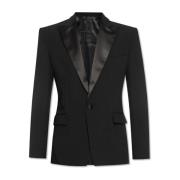 Single-breasted blazer Balmain , Black , Heren