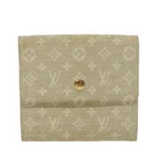 Pre-owned Canvas wallets Louis Vuitton Vintage , Beige , Dames