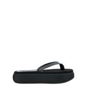 Zwarte Boot Flip Flop Sandalen Osoi , Black , Dames