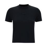 Zwarte T-shirts en Polos met Gros Grain Detail Jacquemus , Black , Dam...