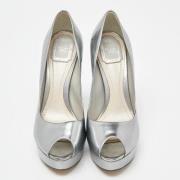 Pre-owned Leather heels Dior Vintage , Gray , Dames