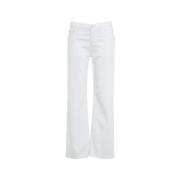Italiaanse Jeans met Enkele Knoopsluiting Dondup , White , Dames