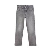501 Crop Grijze Jeans Levi's , Gray , Dames