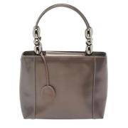 Pre-owned Leather dior-bags Dior Vintage , Gray , Dames