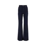 Donkerblauwe Wide-Leg Denim Jeans Dolce & Gabbana , Blue , Dames