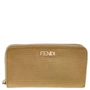 Pre-owned Leather wallets Fendi Vintage , Yellow , Dames