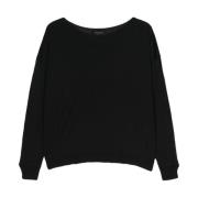 Zwarte Sweaters voor Heren Roberto Collina , Black , Dames
