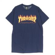 Flame t -shirt Thrasher , Blue , Heren