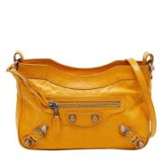Pre-owned Leather balenciaga-bags Balenciaga Vintage , Yellow , Dames