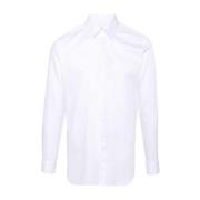 Klassieke Witte Katoenen Poplin Overhemd Corneliani , White , Heren