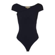 Eco Criss Cross Bodysuit Michael Kors , Blue , Dames