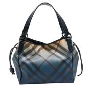 Pre-owned Leather totes Burberry Vintage , Blue , Dames